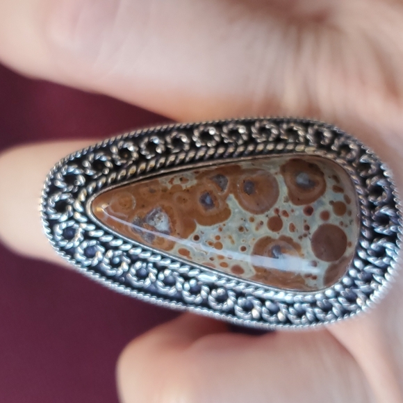 New Asteroid Jasper Silver Ring. - Picture 8 of 11